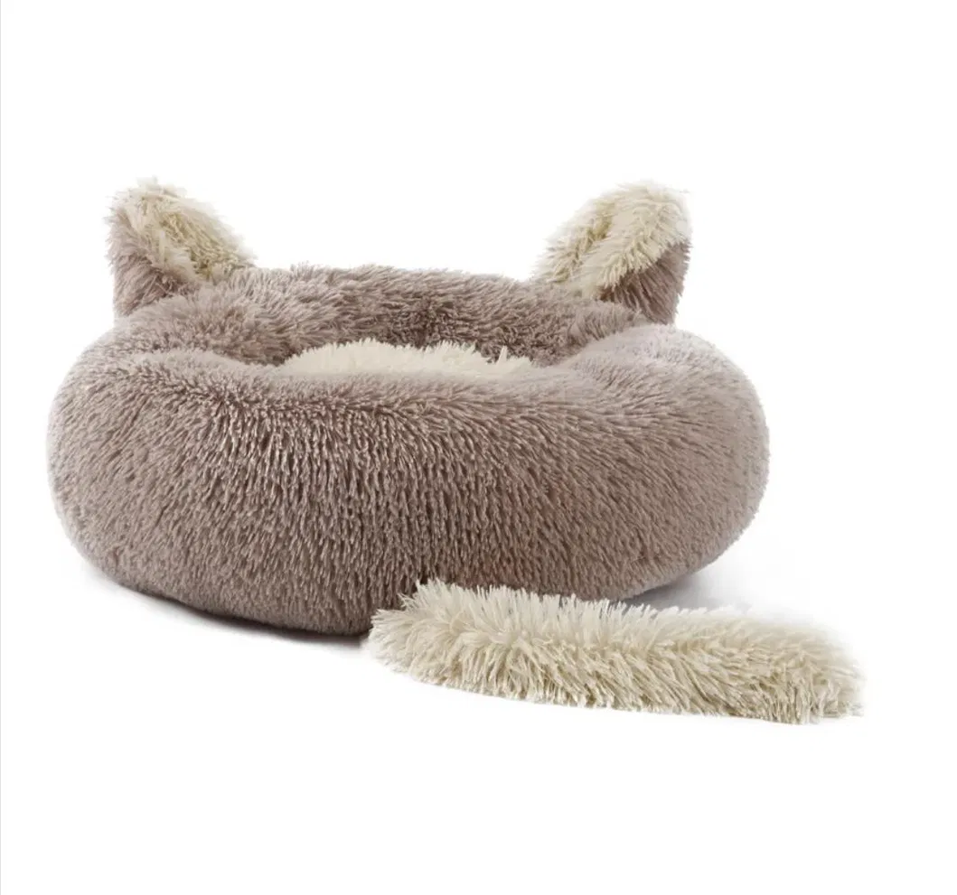 Pet Nest Soft Plush Donut Bed 8