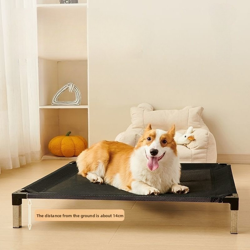 Wholesale Manufacturer Durable Fiber Raised Rectangle Fashion Pet Dog Bed Elevated Removable Washable