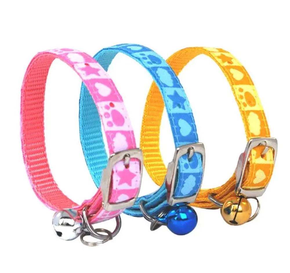 Wholesale in Stock Floral Printing Luxury Small Nylon Pet Cat Collar