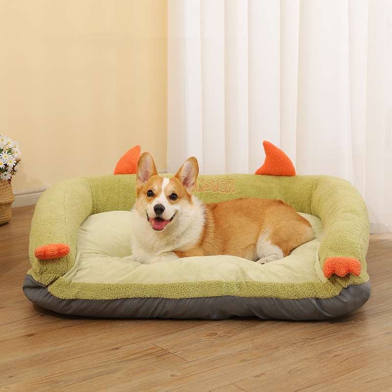 Green Monster Stuffed Soft Plush Pet Supply Dog Cat Factory Custom Wholesale Sofa Bed