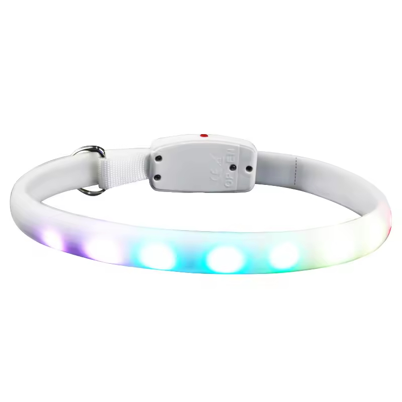 Customize 11 Colours Free Cut LED Light up Pet Safety Warning Collar