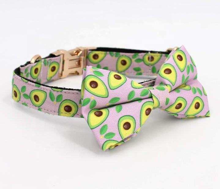 Custom Logo Dog Collar with Bow Dog Leash Pet Bandana/Factory Price