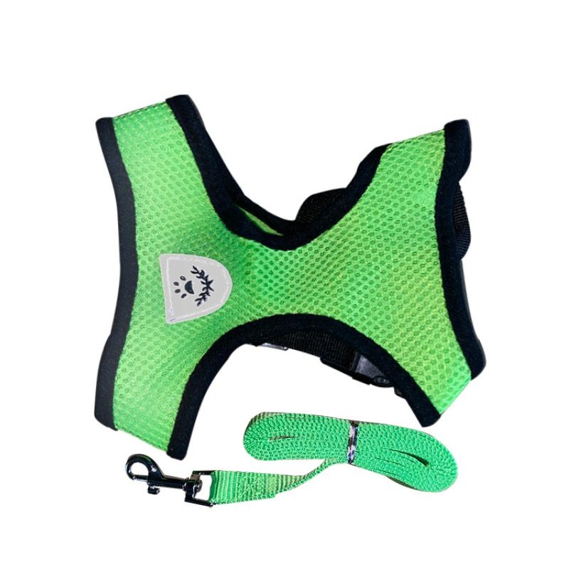 High Quality Adjustable Pet Dog Chest Harness with Leash for Small Dog Supplies