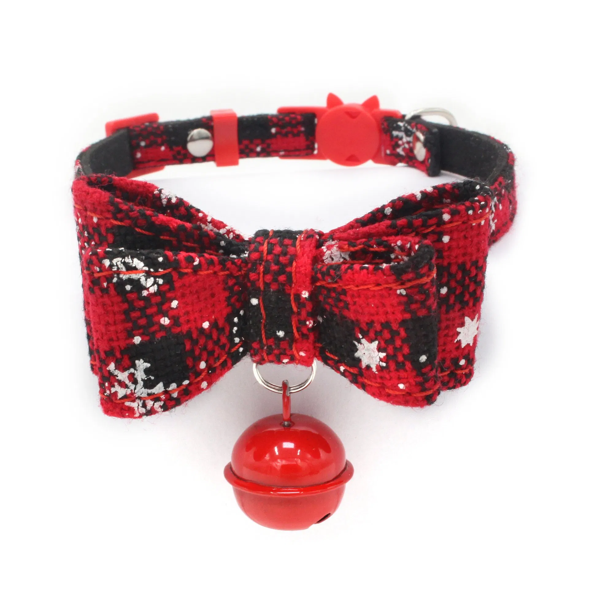 Hanyang Pet Products Crystal Plastic Buckle Pet Collar Customzied Pattern No Choke Cat Collar with Bell