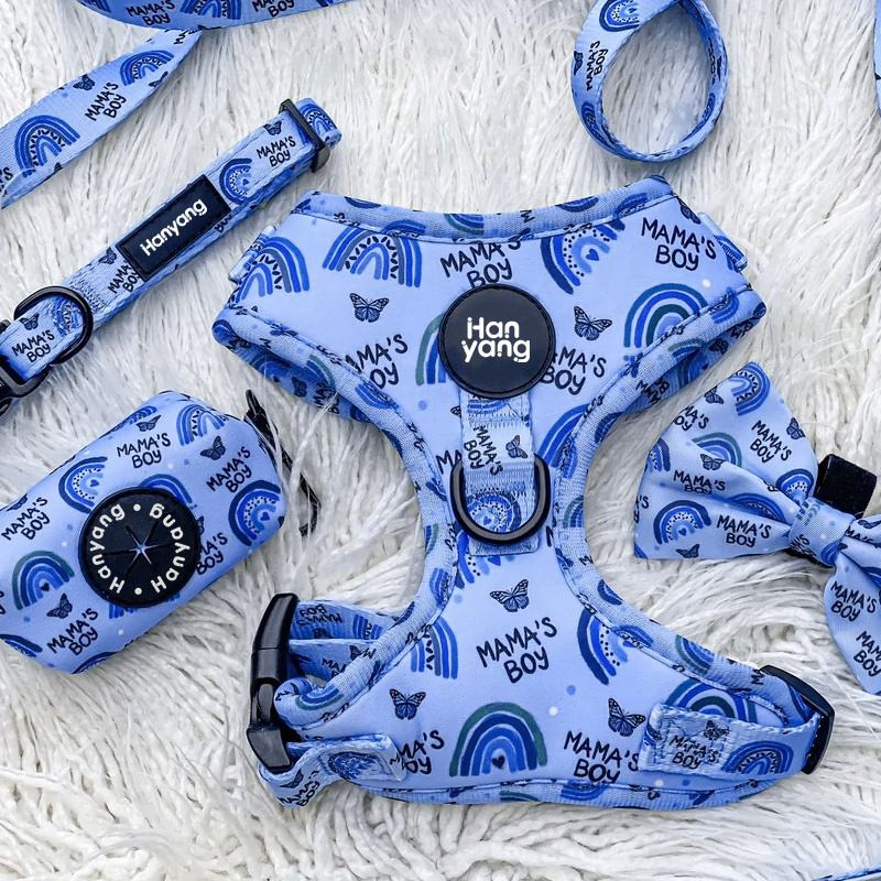 OEM Manufacturers Personalized Soft Padded Adjustable Designer Wholesale Pet Dog Harness and Leash Set Custom Dog Harness