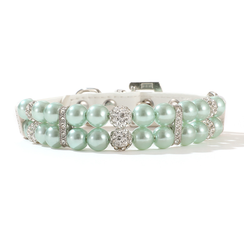Pet Collar Collar Jewelry Pearl Cat Necklace Small and Medium-Sized Dog Collar Wholesale