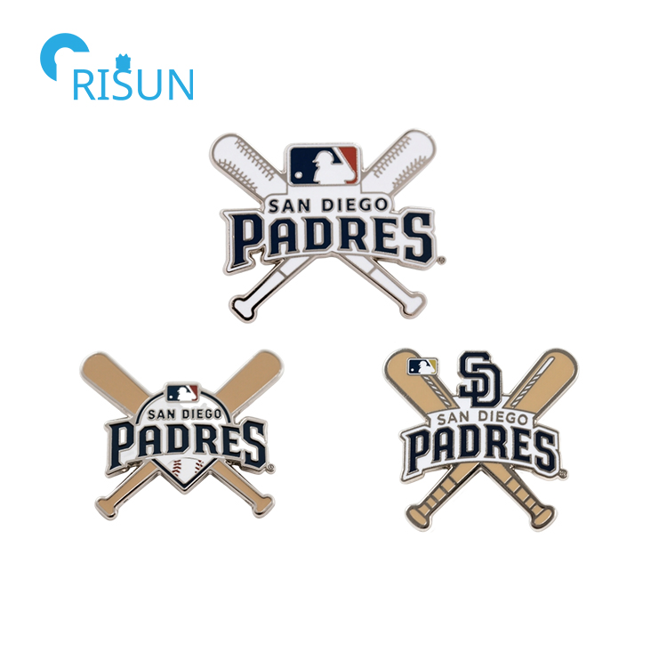 MLB Baseball SD San Diego Padres Cap Hat Tie Tack Pin Earring Necklace Cufflink Tie Clip Bar Refrigerator Magnet Keychain Keyring Badge Enamel Lapel Pin Set