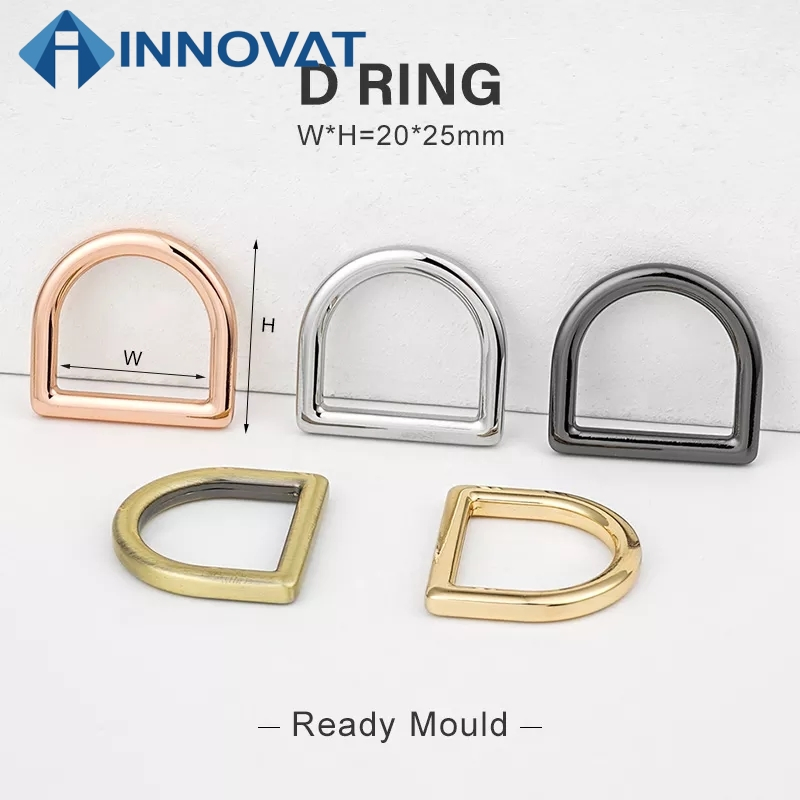 15mm 20mm 25mm Webbing D Ring for Bag Accessory Belt Loop Buckle Metal Hardware Pet Dog Collar Garment Backpack Clasps