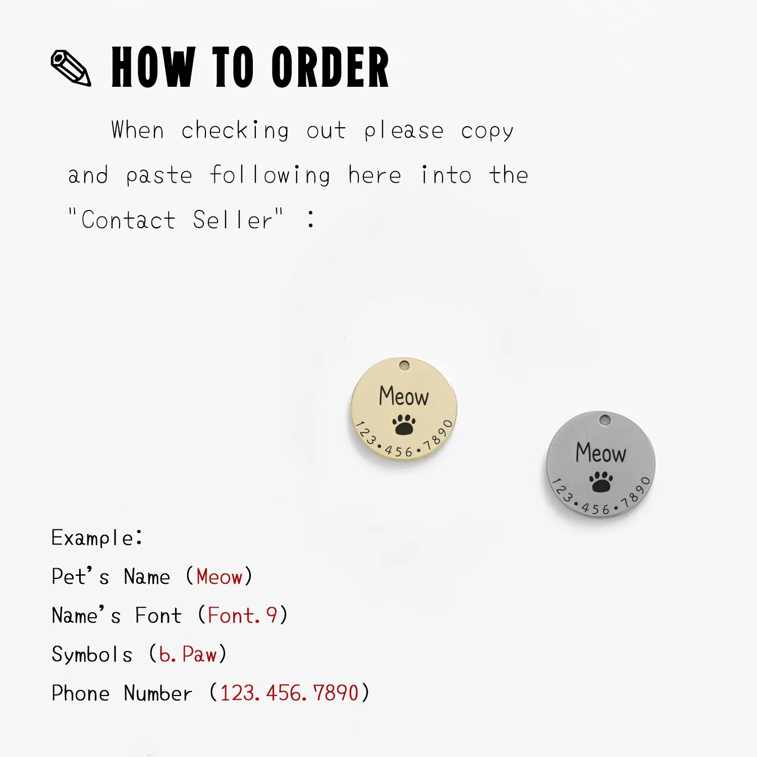 OEM Custom Engraved Pet ID Tags &amp; Supplies - Personalized Name Tags, Collars, Chains &amp; Charms for Dogs/Cats