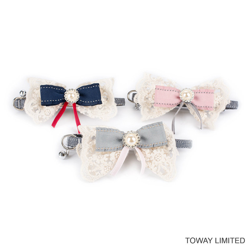 Design Cute Bandanas with Leashse Fashion Pet Bows Collars