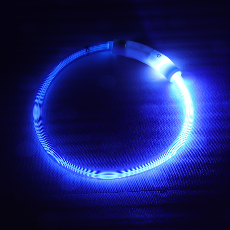 LED Light up Collar Jewel Style Dog Collar TPU Material