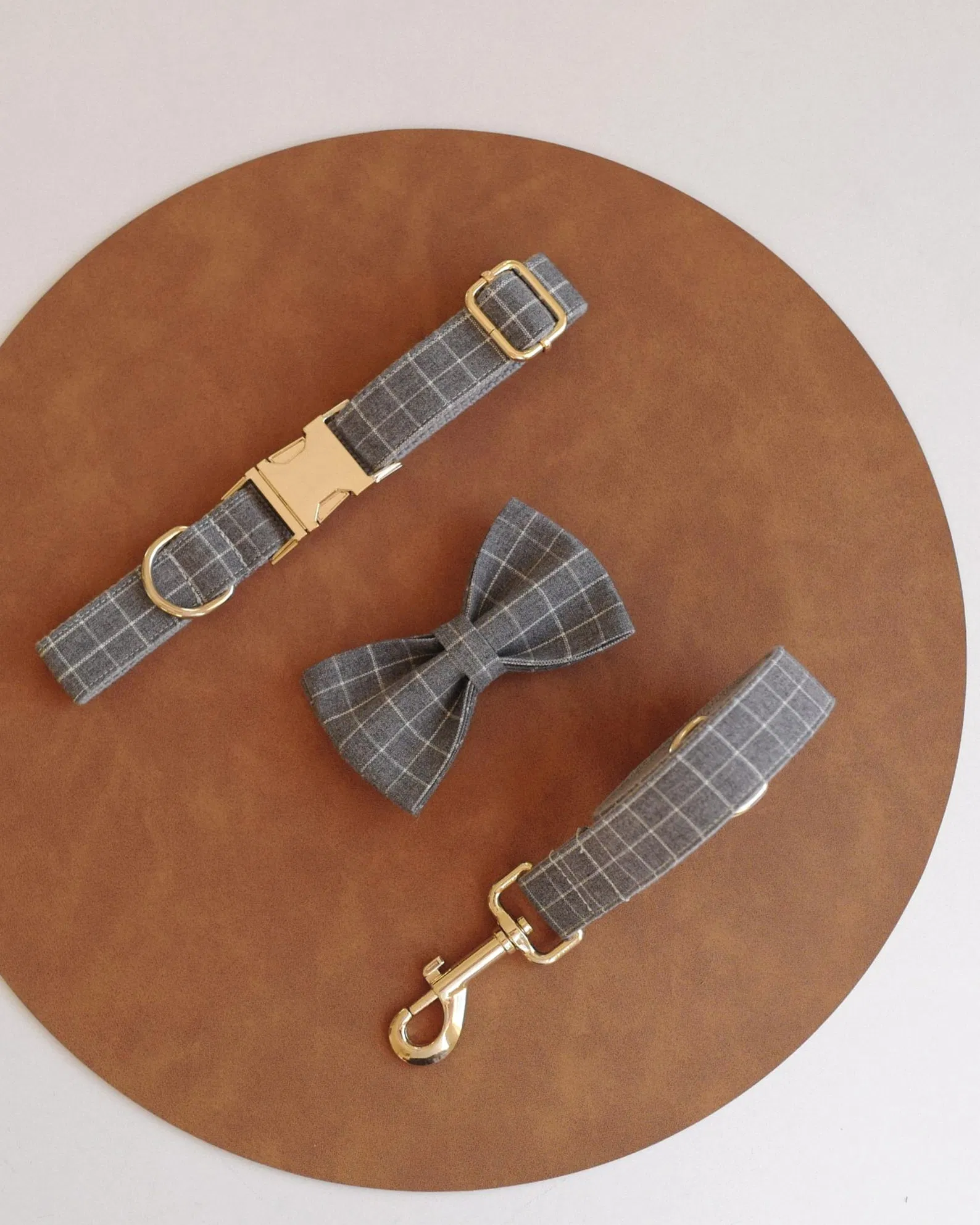 Hanyang Personalized Popular Custom Eco-Friendly Cotton Dog Leash Pet Collars with Cute Bowknot