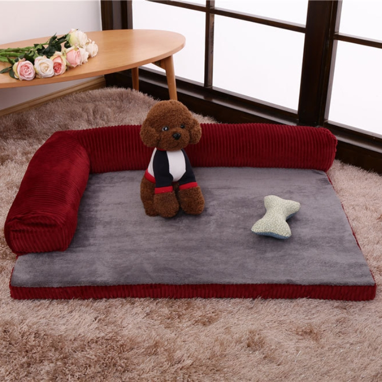 Manufacturer Wholesale Pet Sofa Removable and Washable Plush Dog Warm Mat Kennel Bed