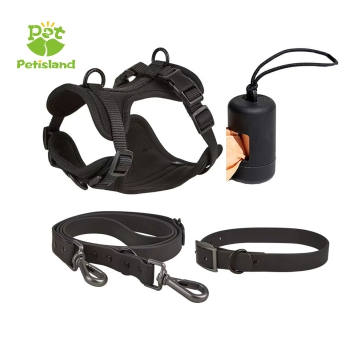 Petisalnd New Products Wholesale Pet Supply 4 In1 PVC Adjustable Dog Harness with Leash and Collar Set