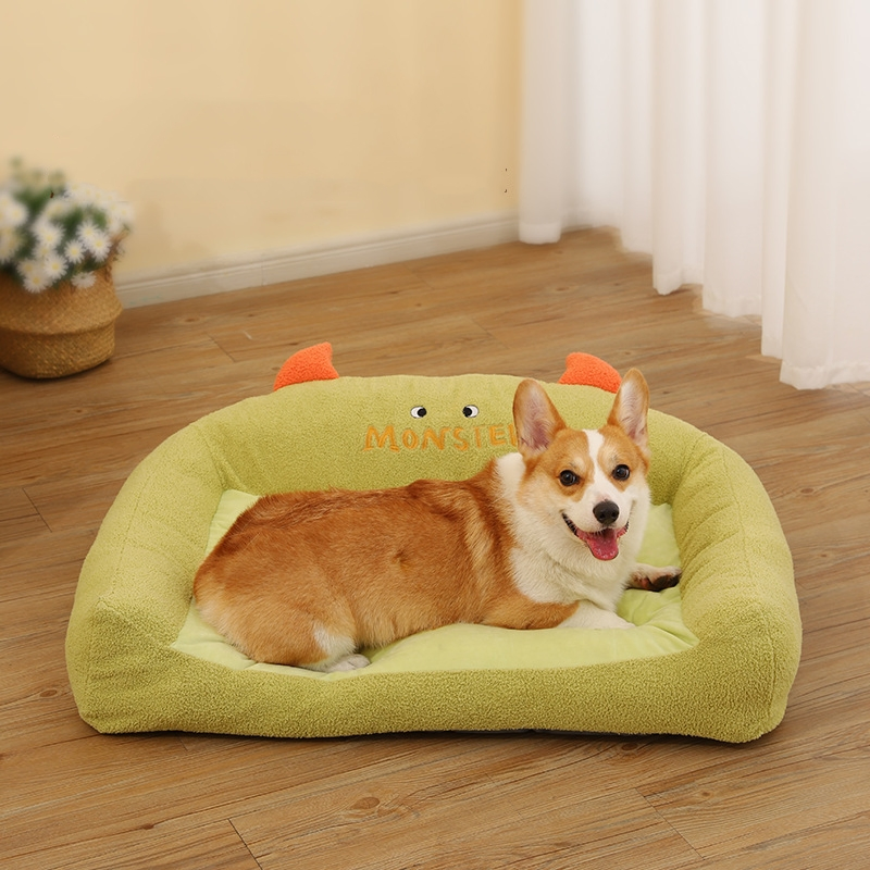 Green Monster Stuffed Soft Plush Pet Supply Dog Cat Factory Custom Wholesale Sofa Bed
