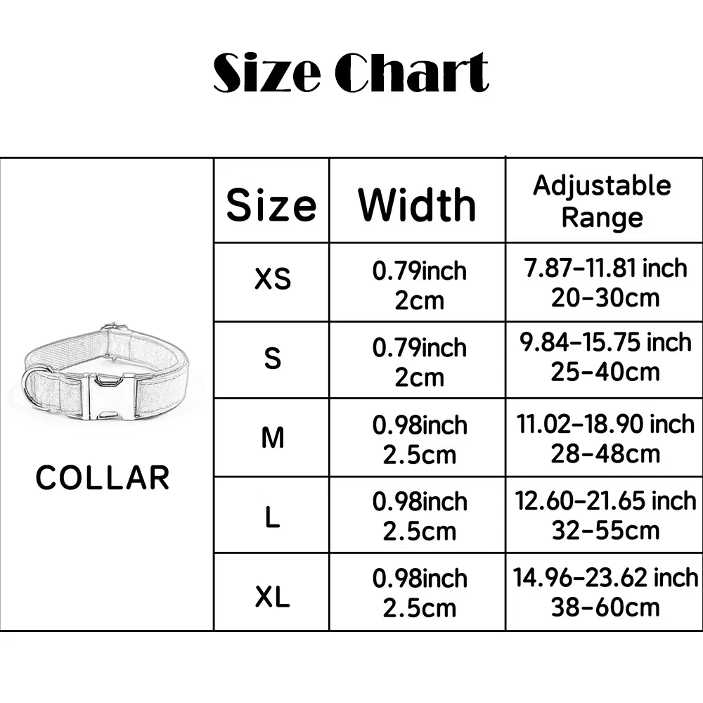 Personalised Dog Collars Soft Velvet Dog Collar Charms Luxury Dog Collar Adjustable Pet Supplies Necklace