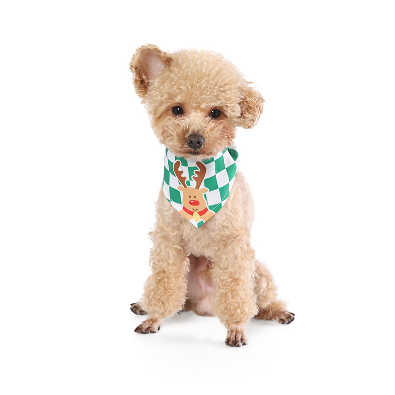 Christmas Dog Pet Bandana Head Scarf Bow Tie Collar