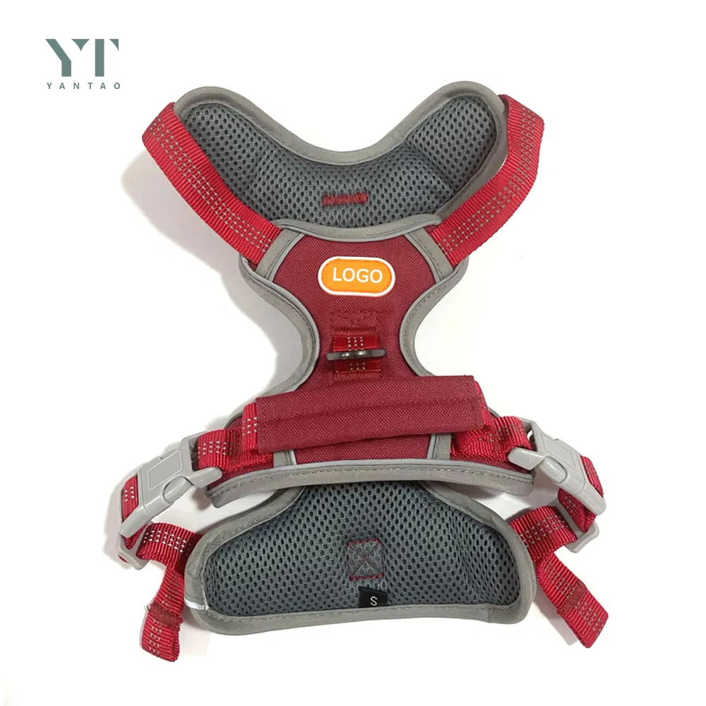 High Quality Pet Products Reflective Adjustable Dog Harness Set No Pull Soft Mesh with Zinc Alloy Buckle Pet Harness
