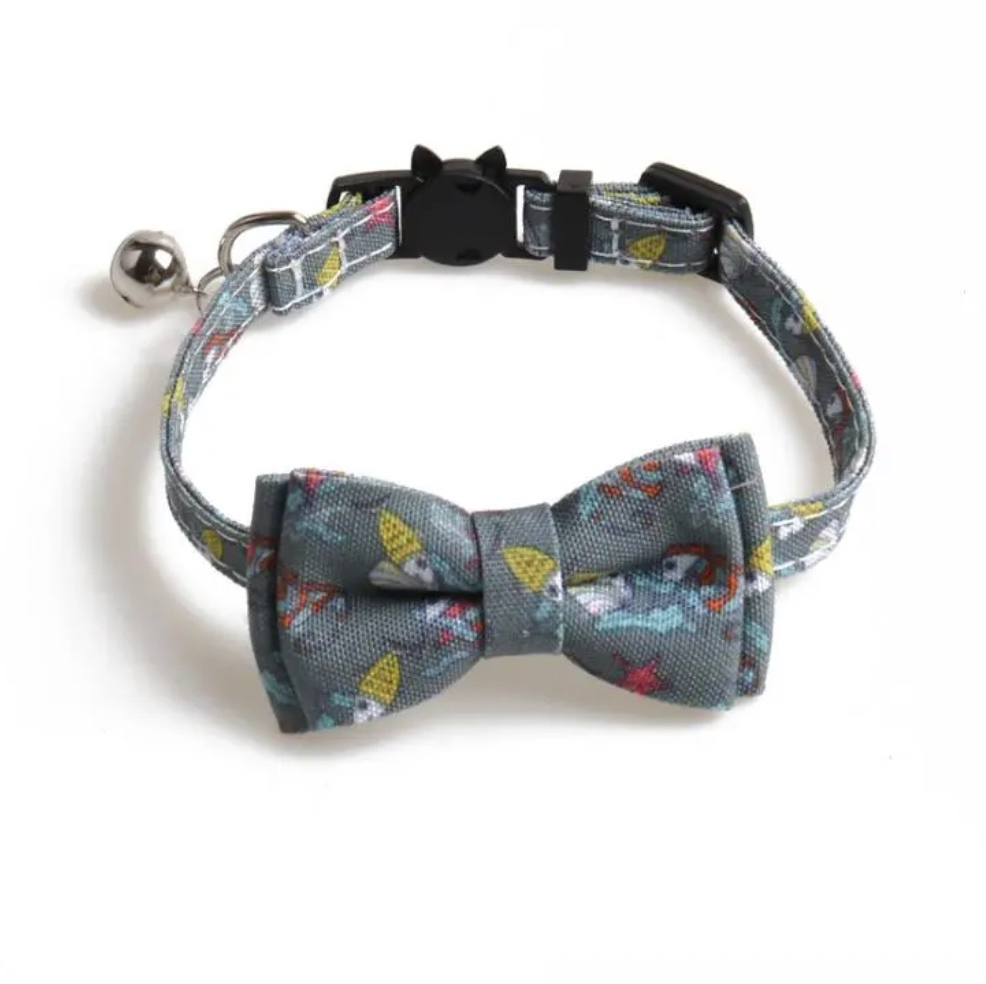 Wholesale Eco Friendly Floral Luxury Cloth Small Pet Cat Bow Tie Collar
