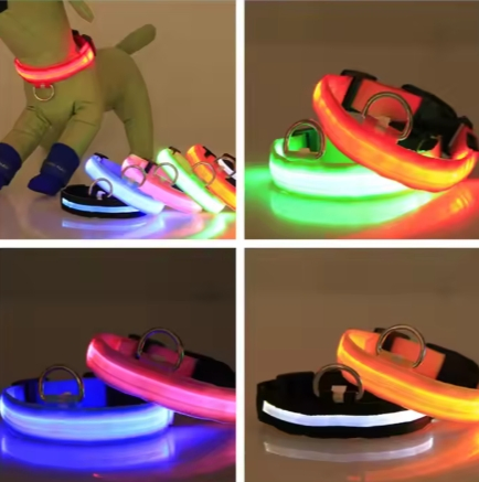 Bright &amp; High Visibility Light up Dog Collar USB Rechargeable Pet Light Collar