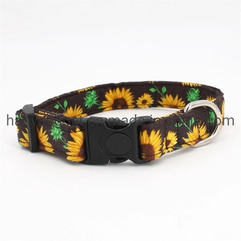 Hanyang OEM Pet Accessories Pet Product Custom Wholesale Floral Personalized Pet Bow Tie Dog Collar Set with Bandana