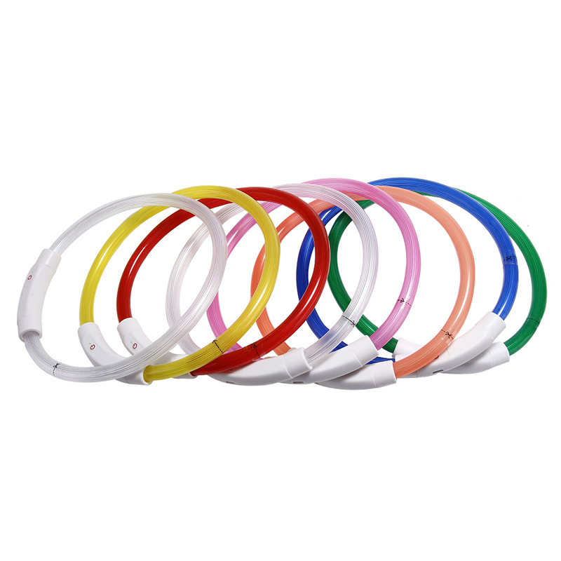 Pet Dog LED Light-Emitting Collar USB Charging Anti-Loss Safety Waterproof LED Luminous Collar