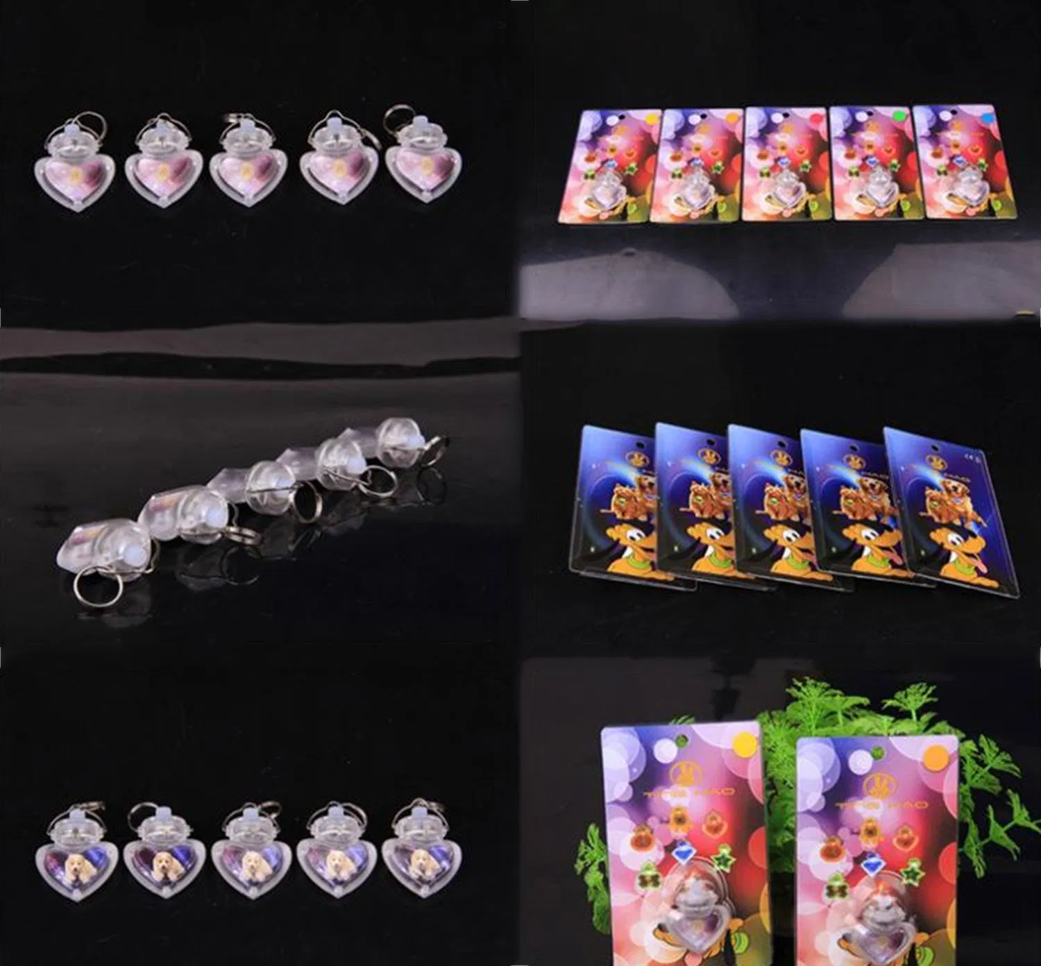 LED Heart Flash Pet Pendant Safety Tag Heart ID Pendant