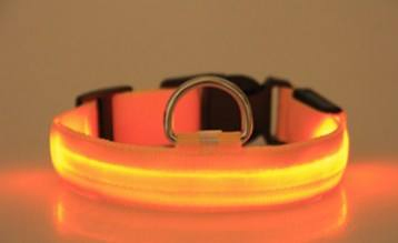 Custom Rechargeable USB LED Glow in Dark Dog Collar Adjustable Water Resistant Pet Collars for Safety Night Walking Dogs