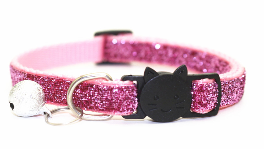 Kelly Pet Wholesale Bling Glitter with Bells Nylon Pet Puppy Cat Collar