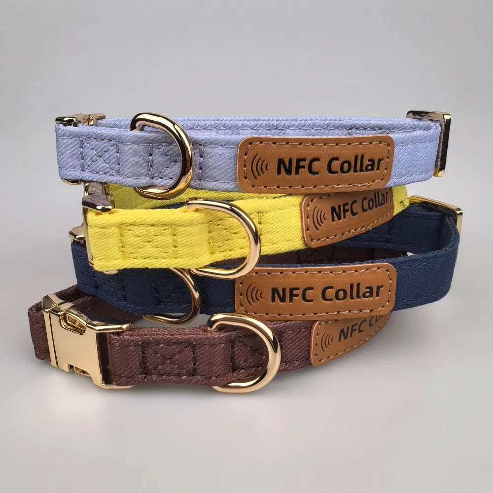 Custom NFC Collar Smart ID Tag Personalized Pet Name and Phone Number Prevent Pet Lost in Bulk Order NFC Chip Attachment Collars Pet Supply OEM Dog Collar