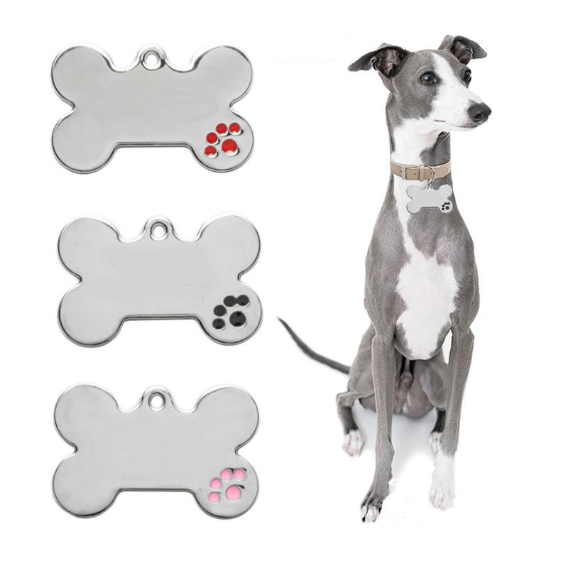 Custom Bone Shape Pet ID Tag Anti-Loss Collar Pendant for Cats Dogs