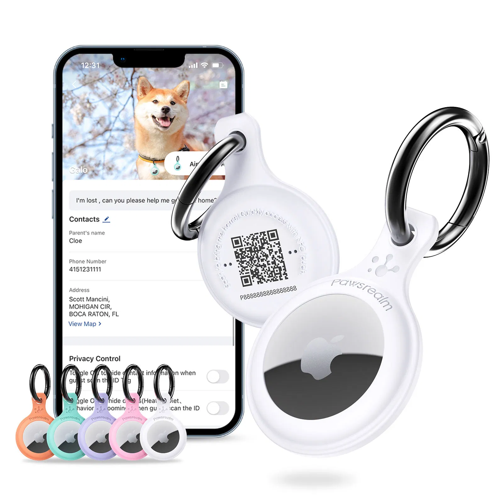 Unique Personalized Smart Qr Code Pet Tracker Collar for Dogs Pet Product