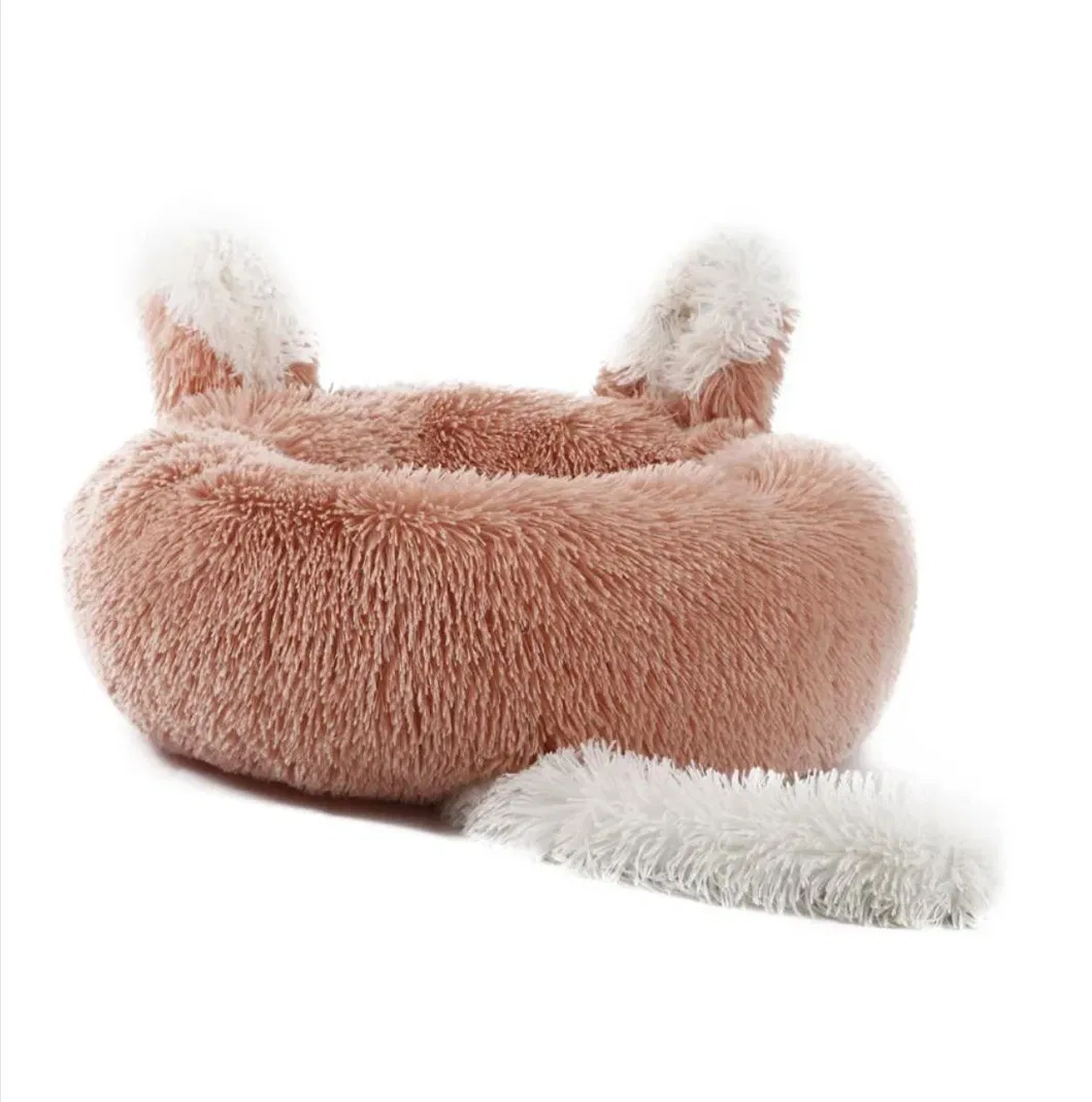 Pet Nest Soft Plush Donut Bed 7