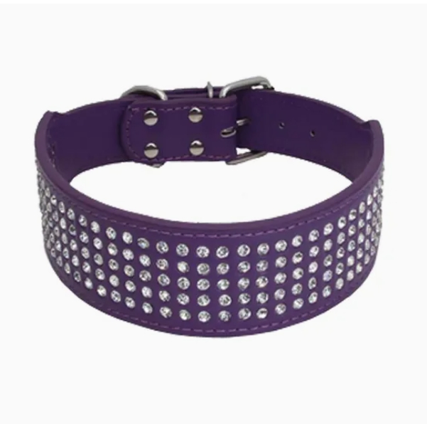 Stylish Rhinestone Dog Collar for Medium and Large Breeds