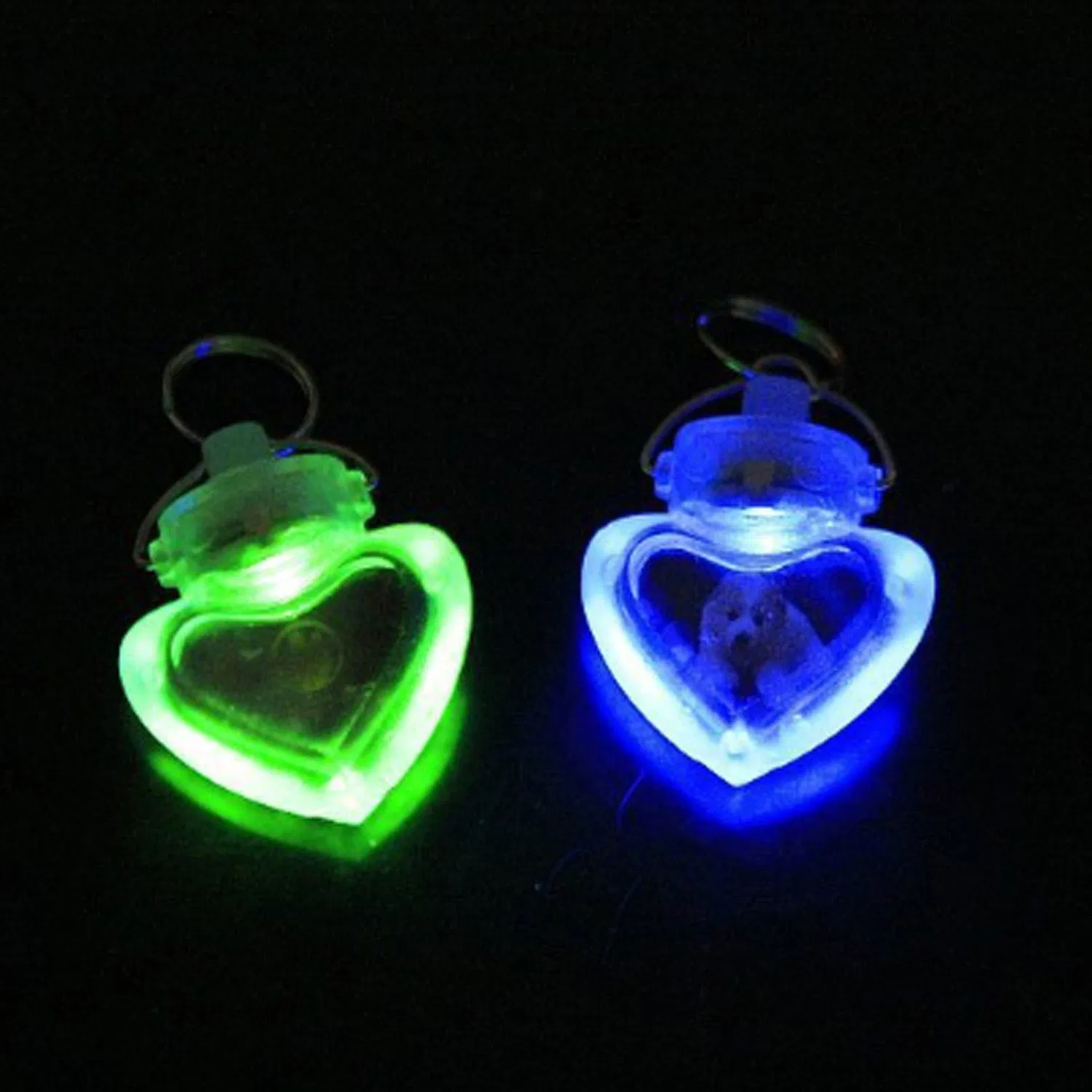 LED Heart Flash Pet Pendant Safety Tag Heart ID Pendant