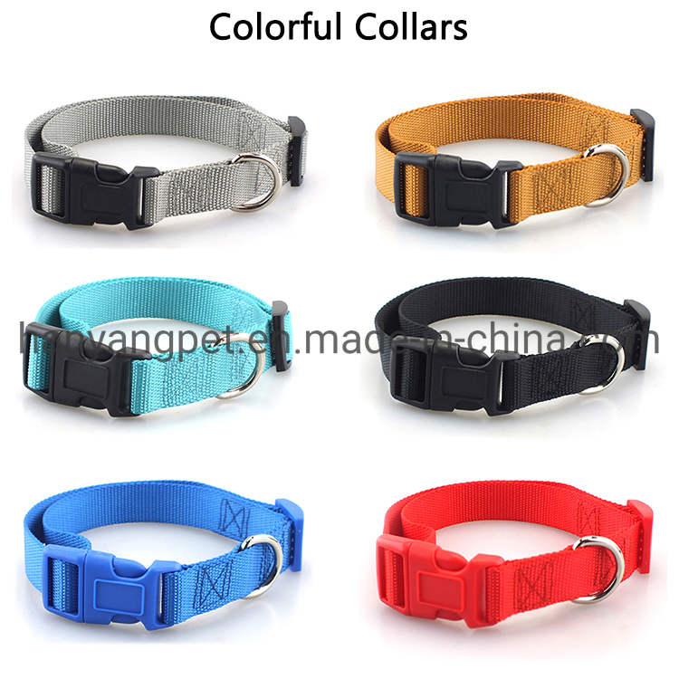 Hanyang Pet Products Pet Accessories Pet Dog Collar Leash Set Polyester Nylon Dog Collar