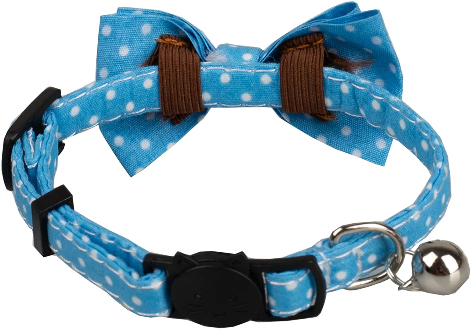 Collar for Cats Pets Breakaway with Bell Bowtie Floral