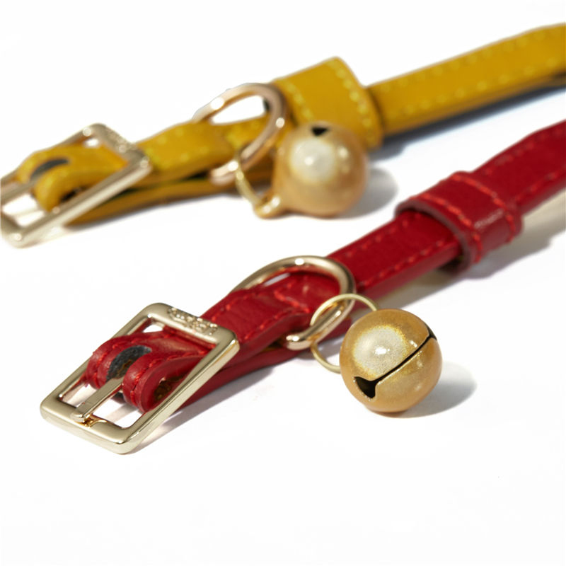 Personalized Designer with Bell Stretchy PU Leather Luxury Pet Collar Cat Collar