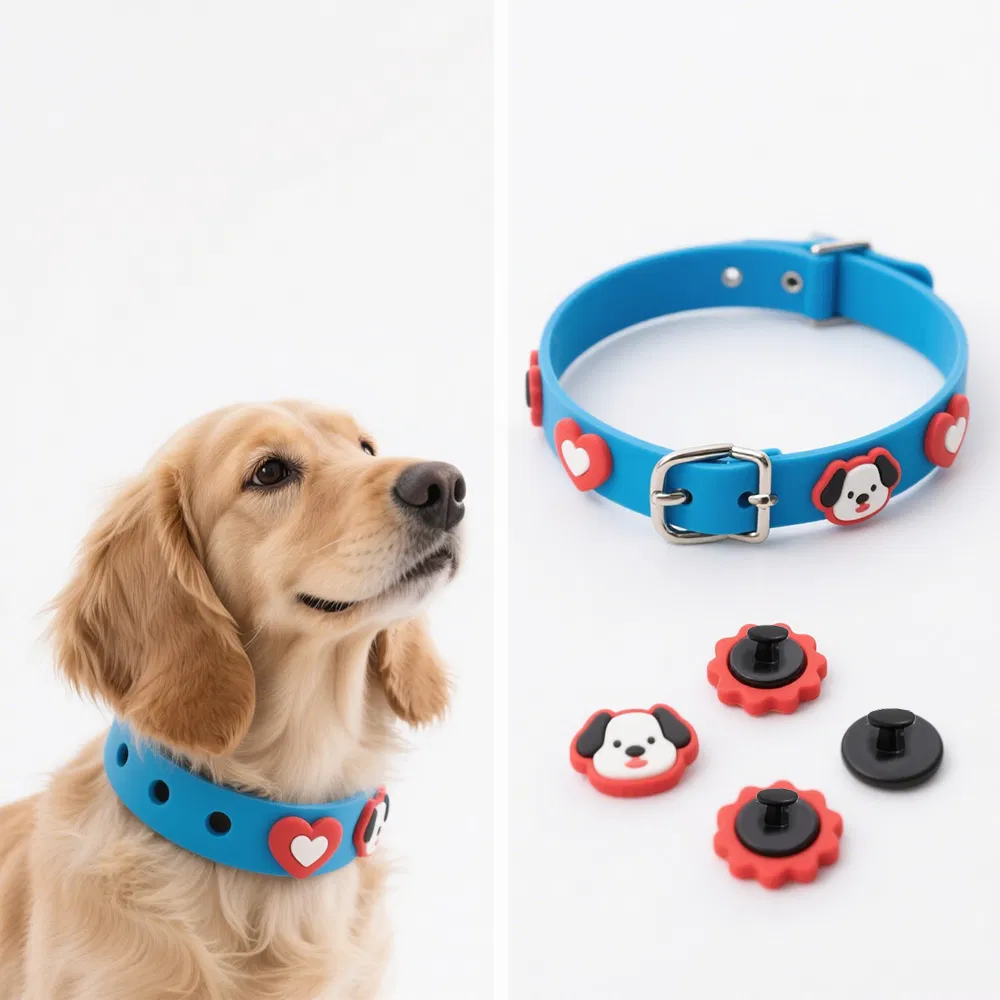 Custom Soft PVC Dog Collar Charms for Puppy &amp; Small Dogs OEM