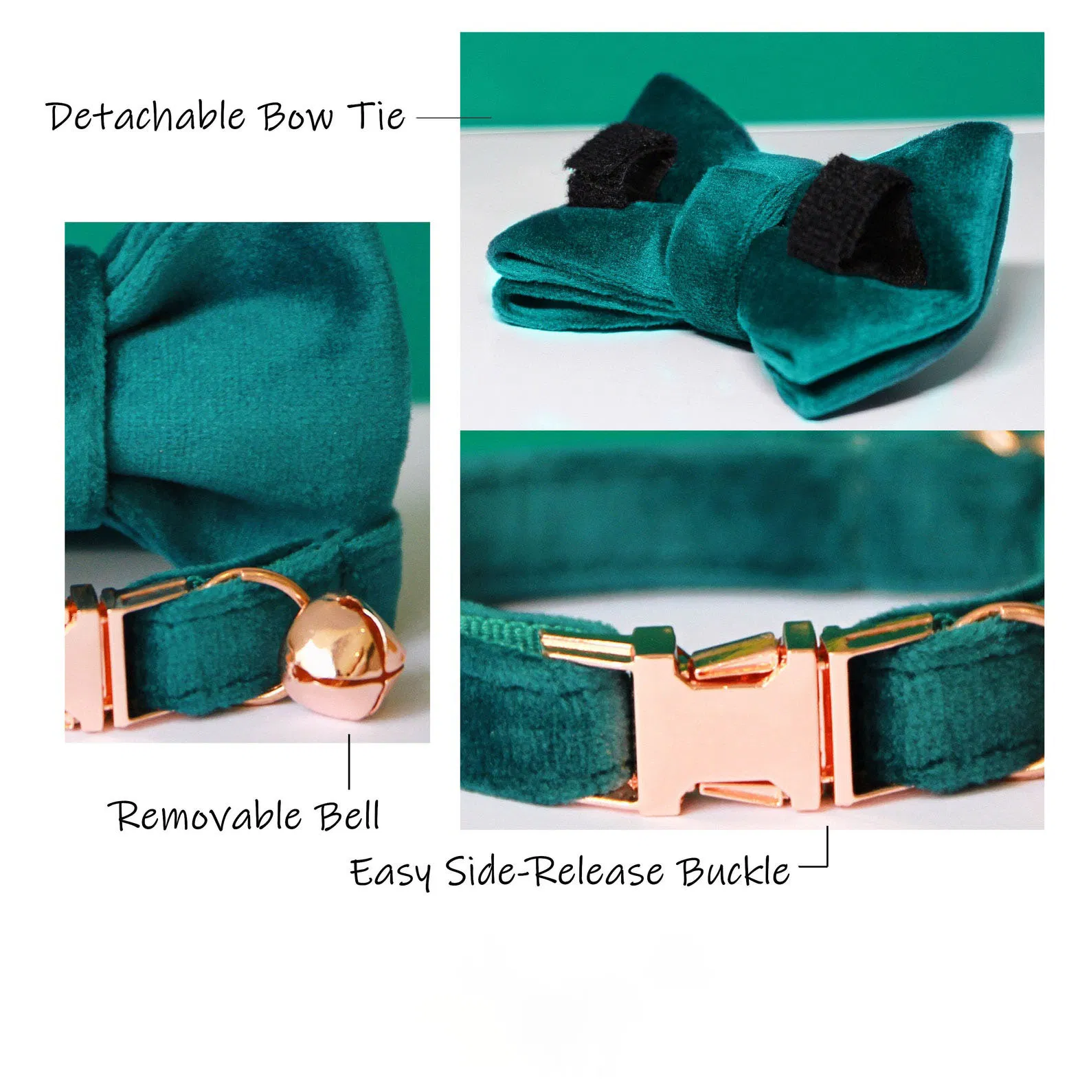 Hanyang Soft Nylon Luxury Adjustable Pet Dog Collars for Small/Medium/Large-Dogs with Cute Bowknot