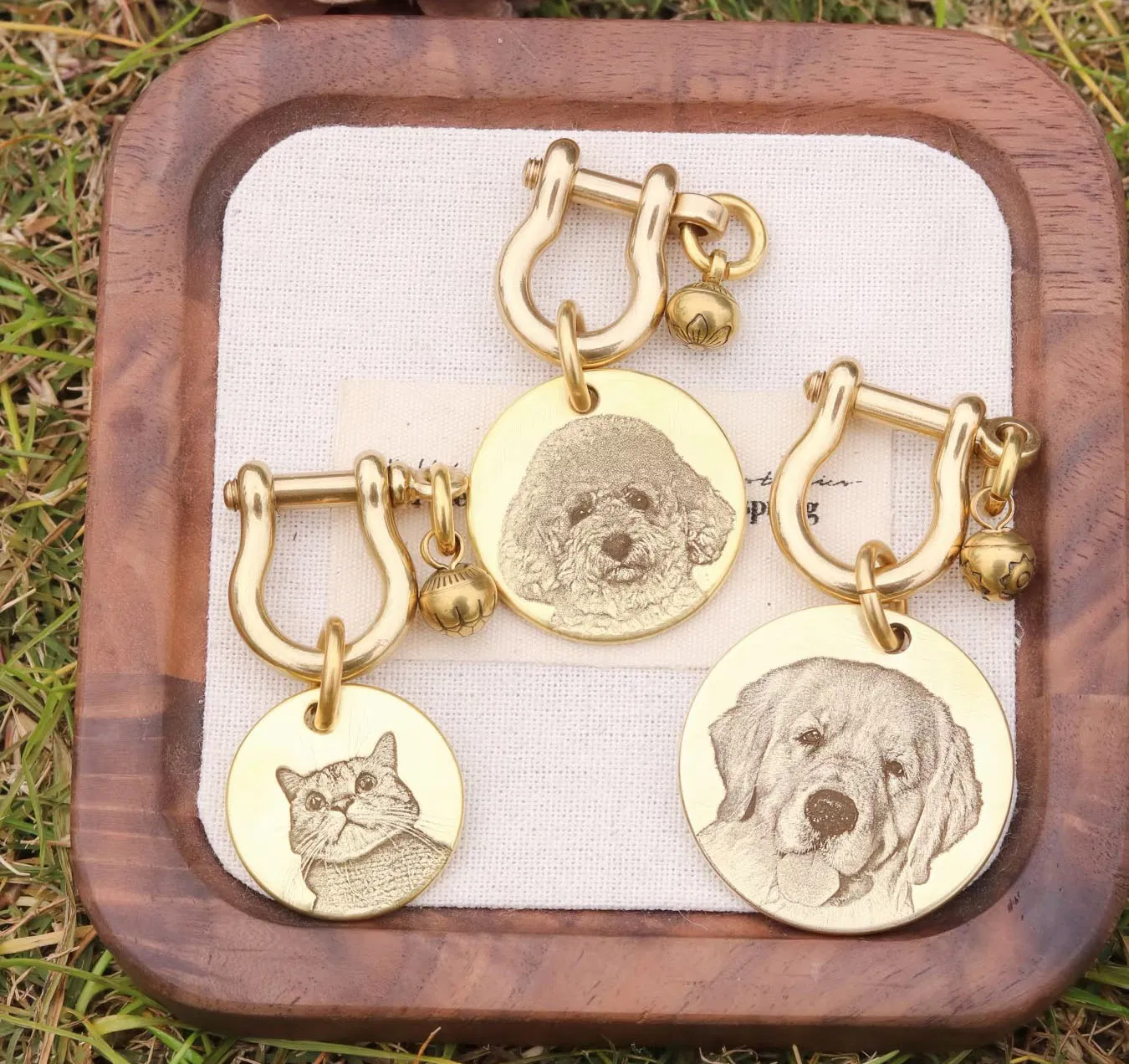 Engraving Logo Blank Metal Shaped Puppy Anti-Lost Collars Dog Tag Charm