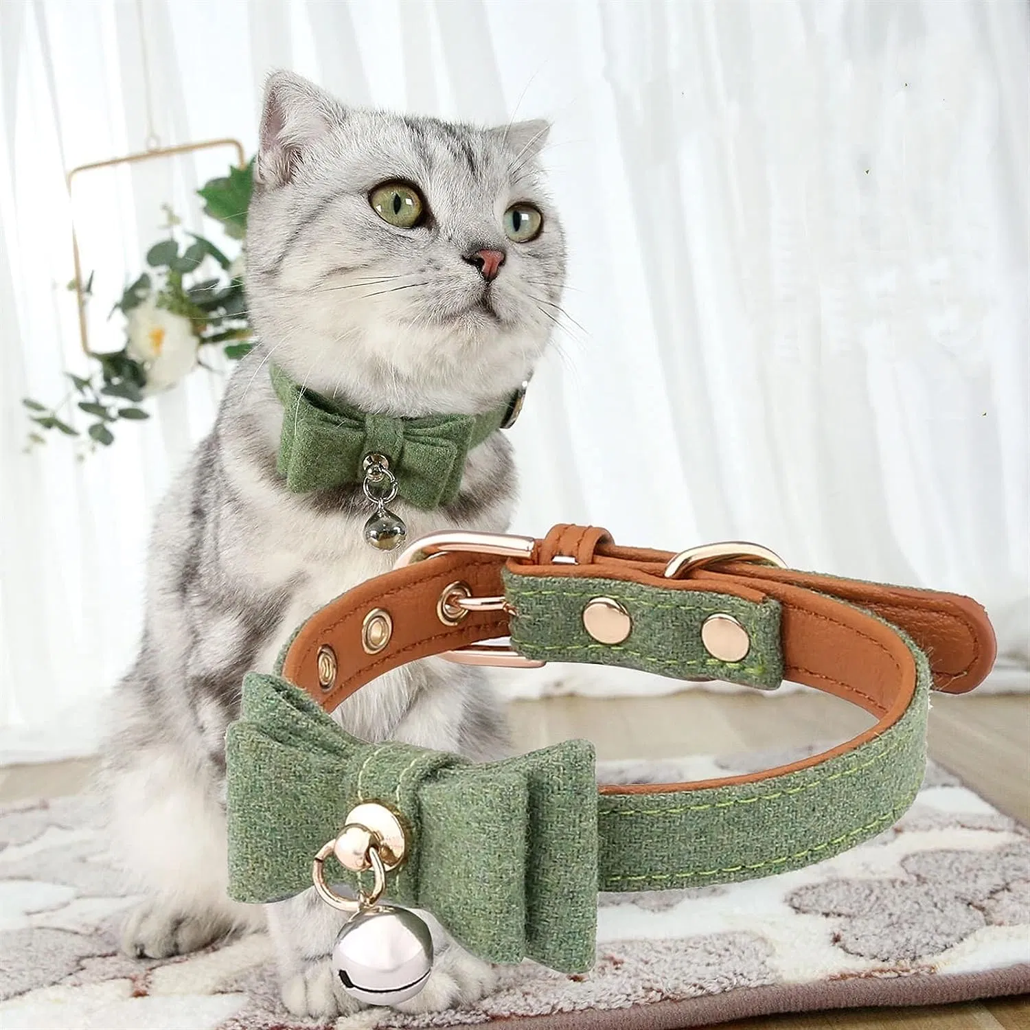 Luxury Cat Dog Bell Collar Pet Decorations Bow Tie
