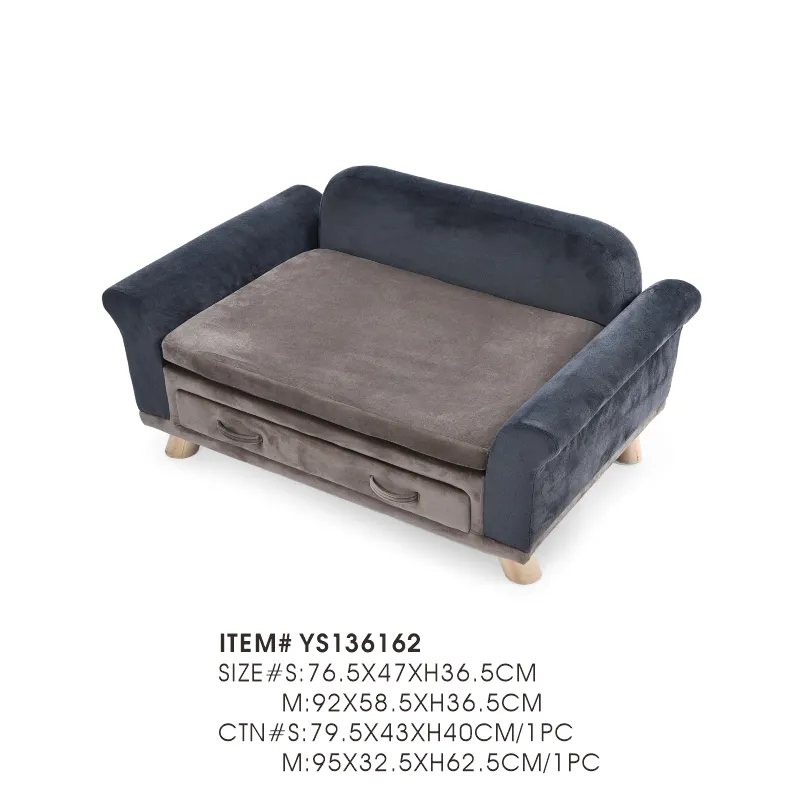 Soft Pet Sofa Bed with Drawer Storage