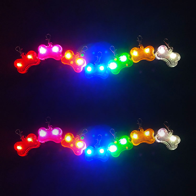 Vibrant LED Dog Bone Shaped Pendant Light for Pets
