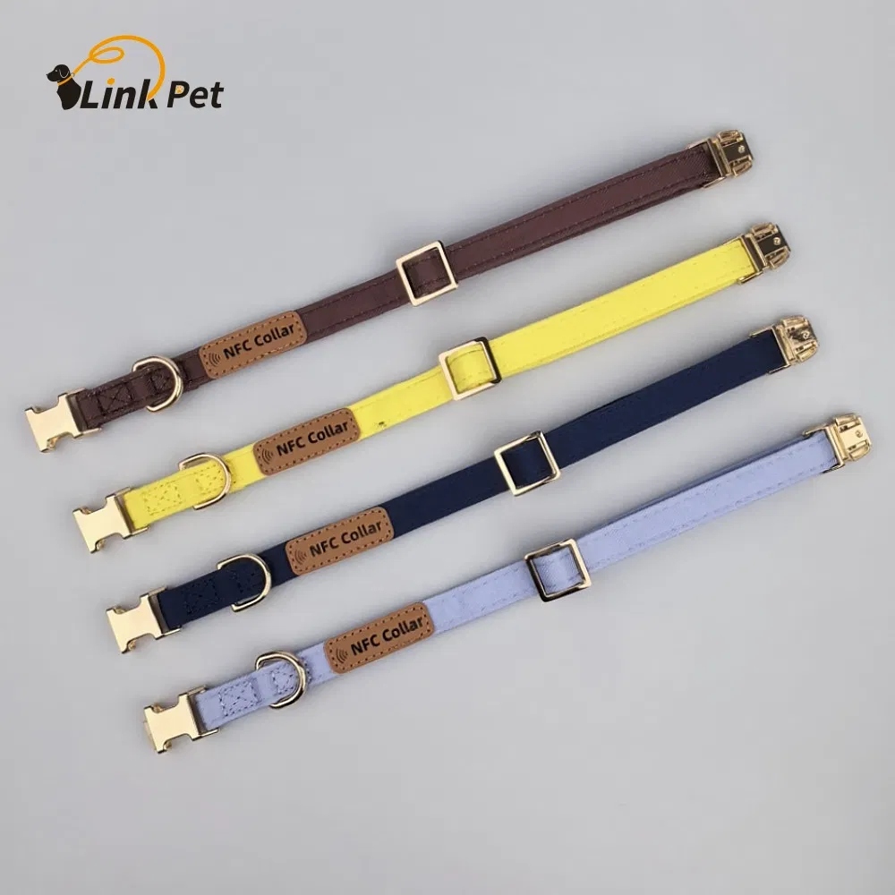Custom NFC Collar Smart ID Tag Personalized Pet Name and Phone Number Prevent Pet Lost in Bulk Order NFC Chip Attachment Collars Pet Supply OEM Dog Collar