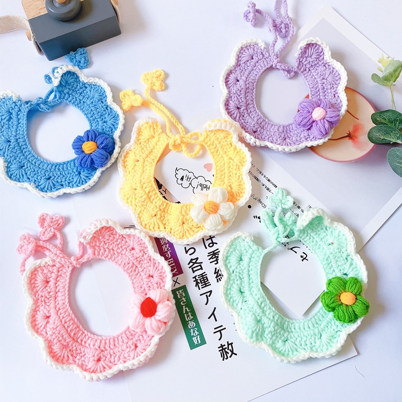 Wholesale Pet Bandanas Adjustable Saliva Towel Animal Shape Cute Design Dog Puppy Bandana Scarf Pet Collar