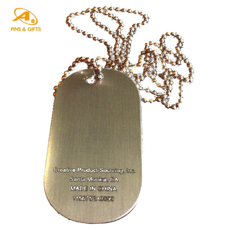 Necklace Stainless Steel Metal Emblem Mens Pendant Chain for Knife Aluminium RFID Private Xvideos Dog Tag