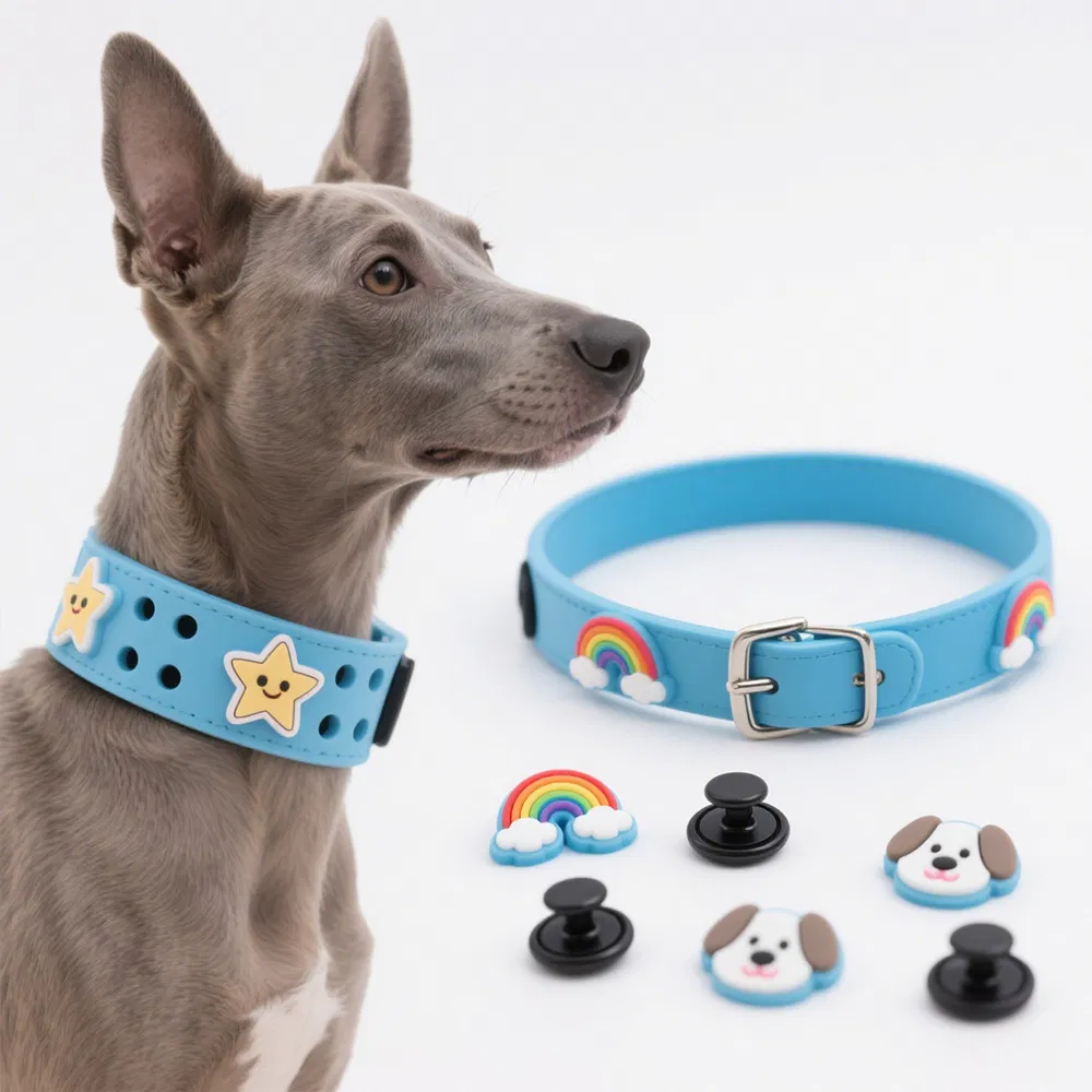 OEM Custom PVC Dog Collar Charms for Pet Accessories Wholesale Market