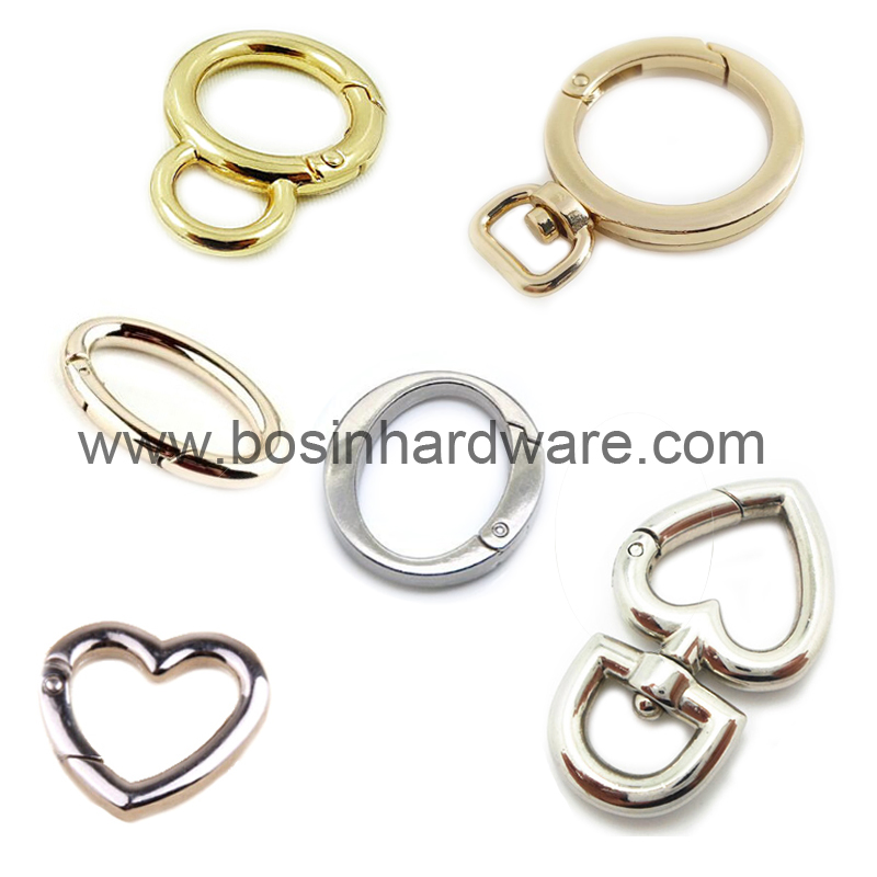 5/8" Metal Spring Carabiner Ring for Tassel Key Chains