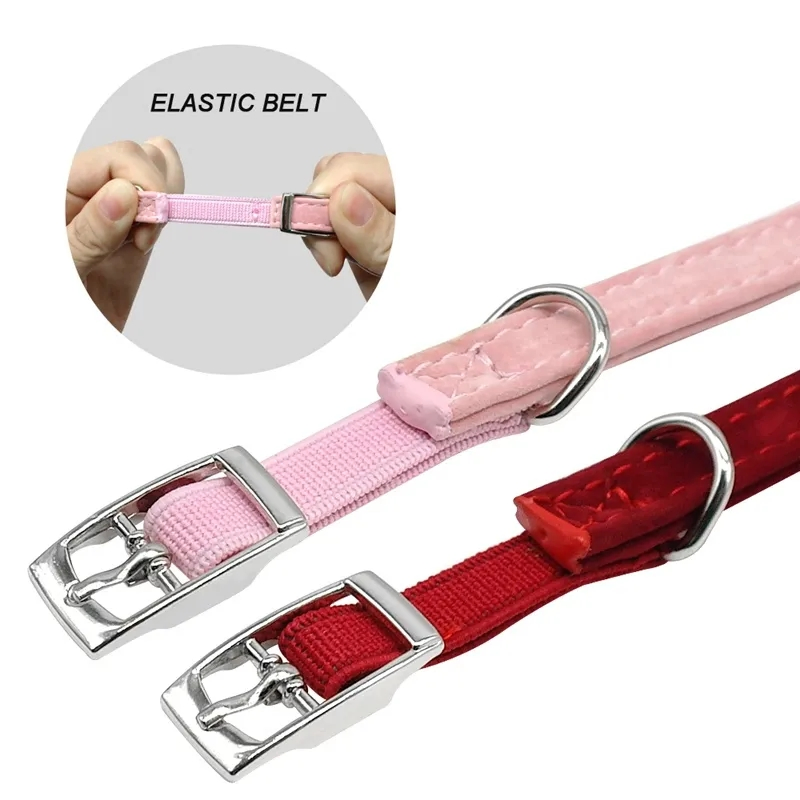 Cute Cat Collar Small Puppy Cat Collars Velvet Bow Kitten Cat Collar Bowknot Necklace with Bell for Dogs Cats Chihuahua Yorkie